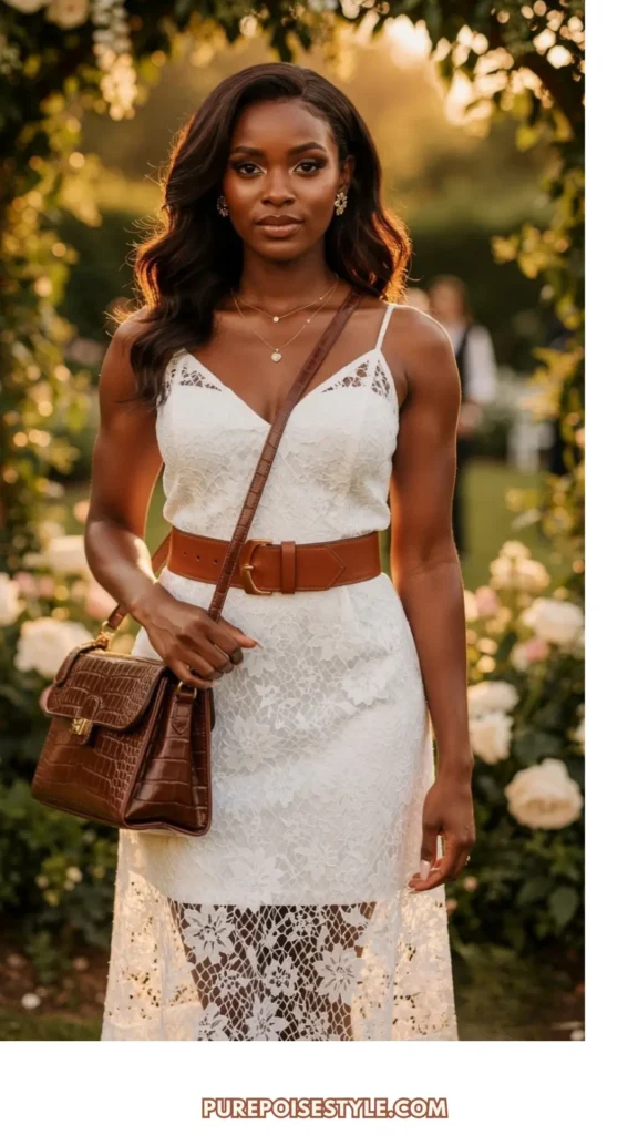 white lace dress outfit White Lace Dress: HOLIDAY FASHION