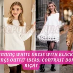 7 Stunning White Dress with Black Stockings Outfit Ideas: Contrast Done Right