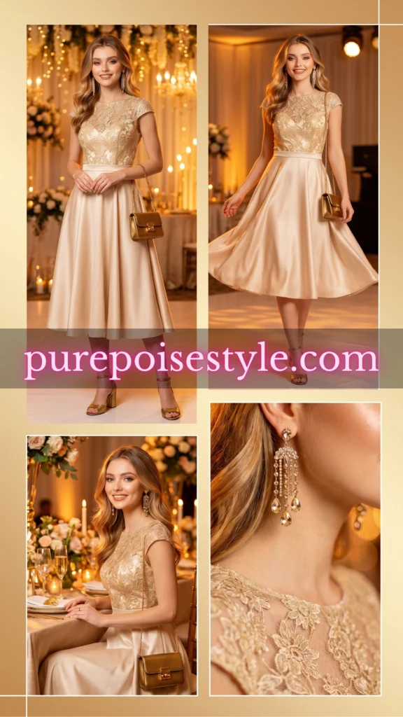 Birthday Party Dress in Champagne and Gold