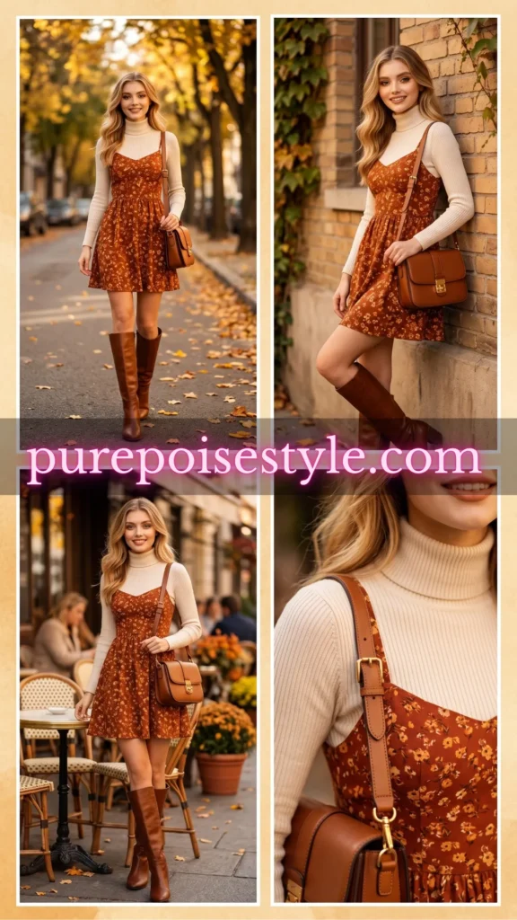 Cute Sundress Style with Knee-High Boots