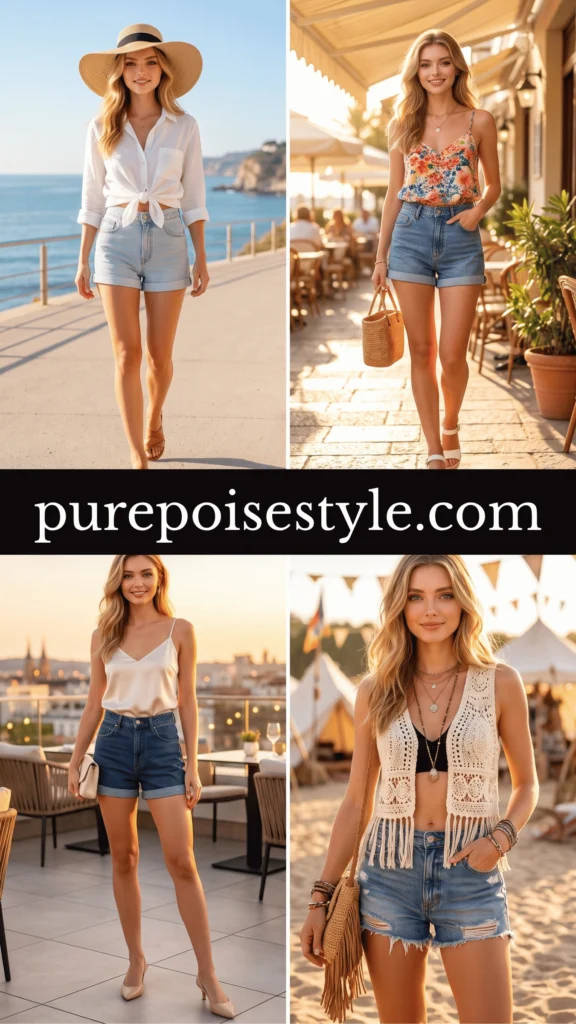 Denim Shorts Outfits Across Every Summer Setting