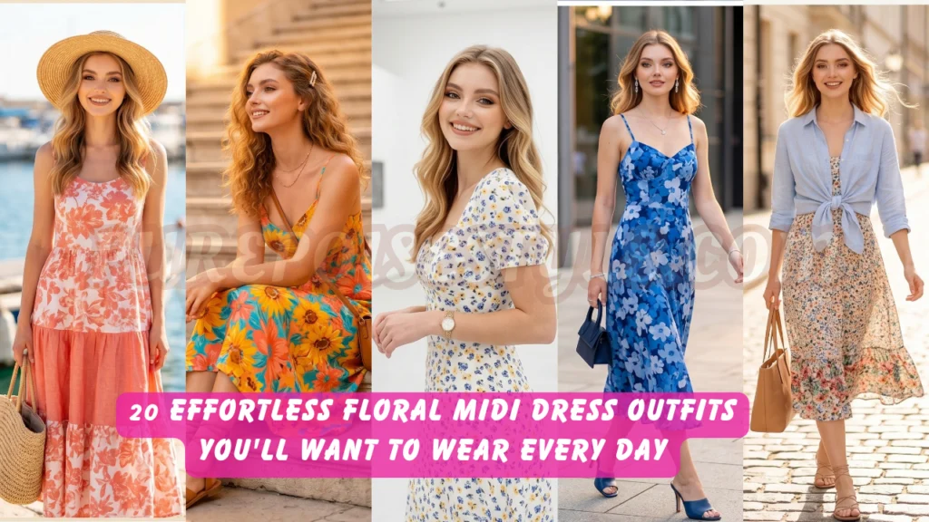 20 Effortless Floral Midi Dress Outfits You'll Want to Wear Every Day
