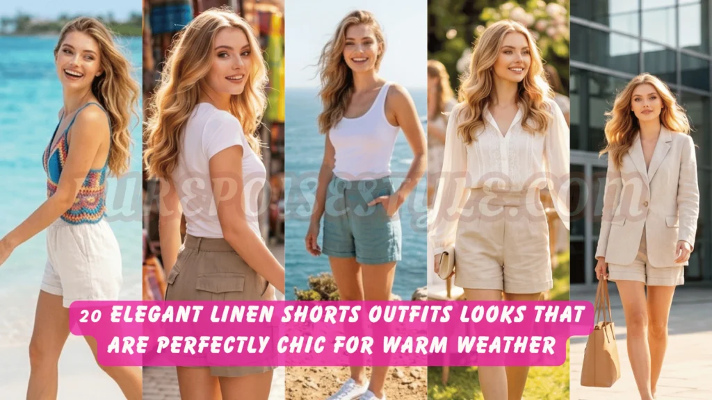 Featured image - 20 Elegant Linen Shorts outfits Looks That Are Perfectly Chic for Warm Weather