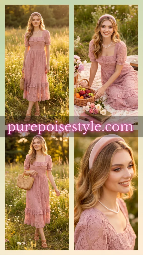 Soft Lace Dress Style for a Picnic Date