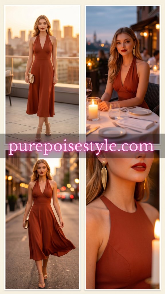 Summer Sundress Outfit for a Rooftop Dinner
