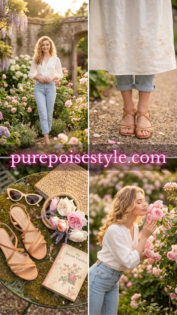 The Capri Jeans with a Breezy Blouse