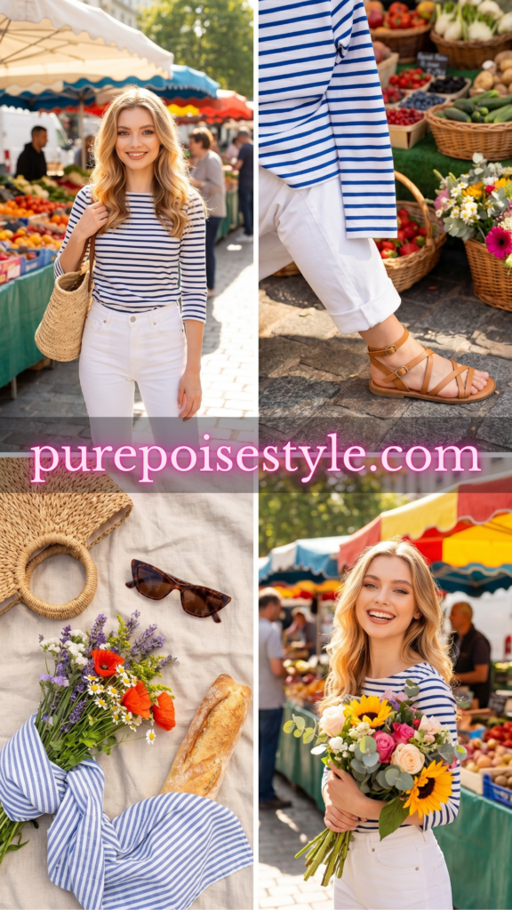 The White Jeans with a Striped Breton Top - Women's Jeans Outfits