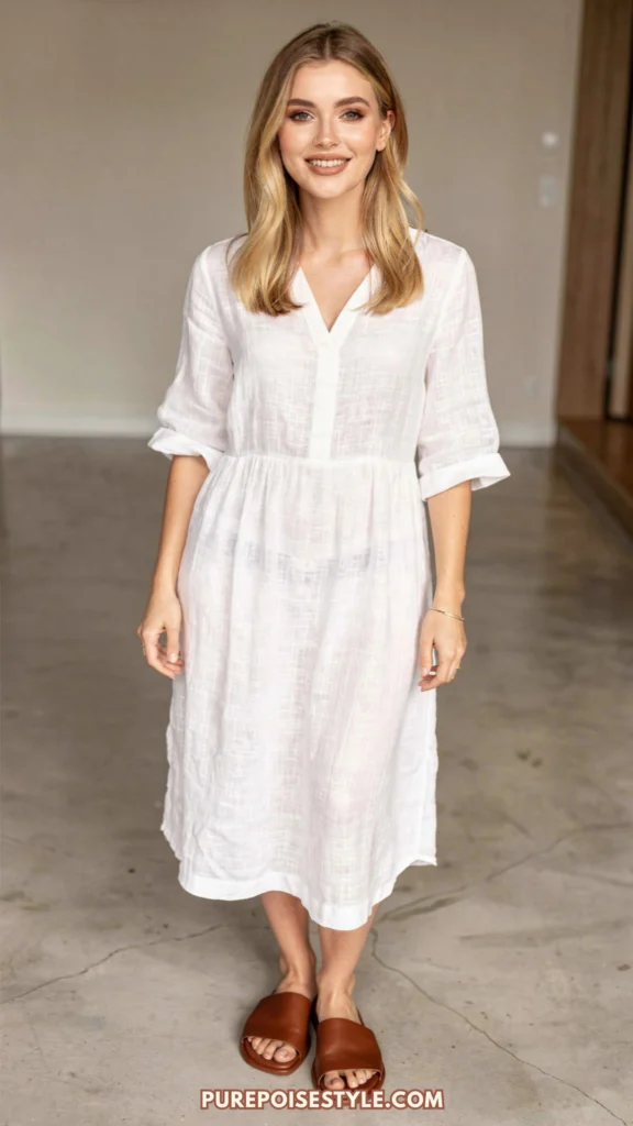 Casual White Dress Party Outfit