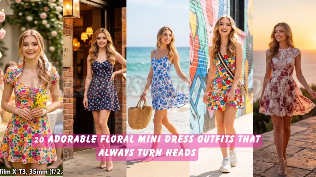 Featured image - 20 Adorable Floral Mini Dress Outfits That Always Turn Heads