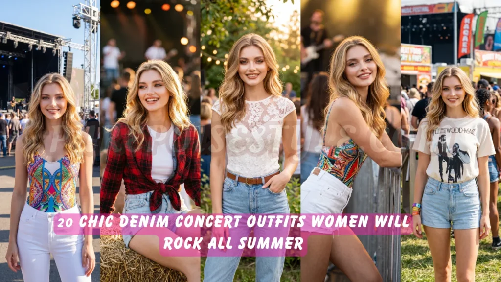 Featured image - 20 Chic Denim Concert Outfits Women Will Rock All Summer