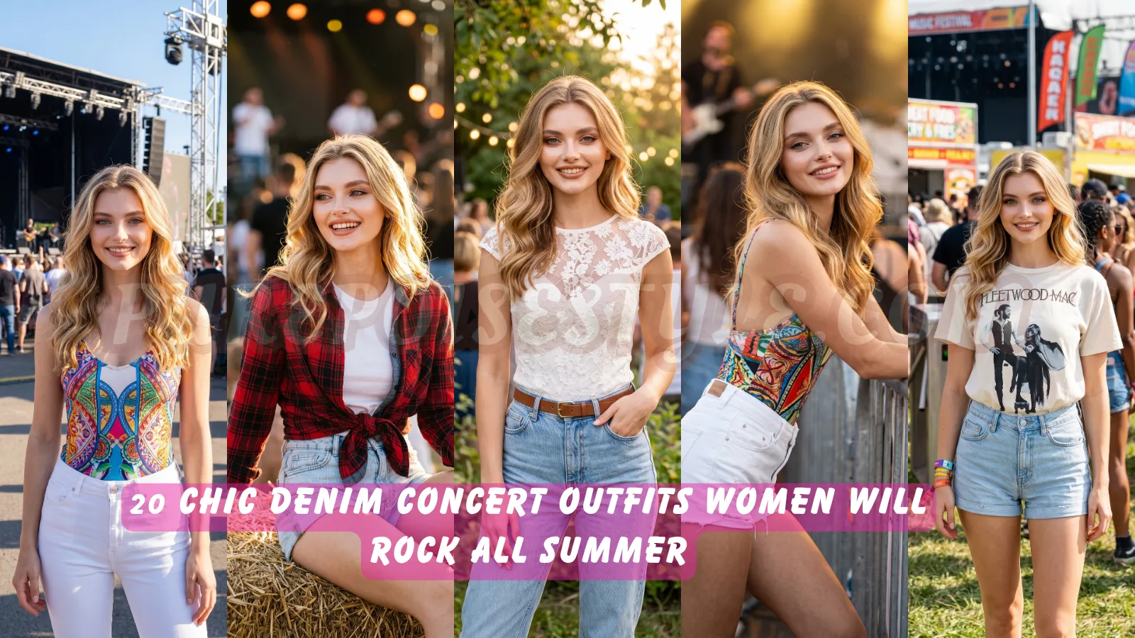 Featured image - 20 Chic Denim Concert Outfits Women Will Rock All Summer