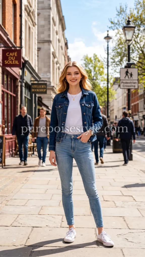 Light Wash Jeans with a Denim Jacket