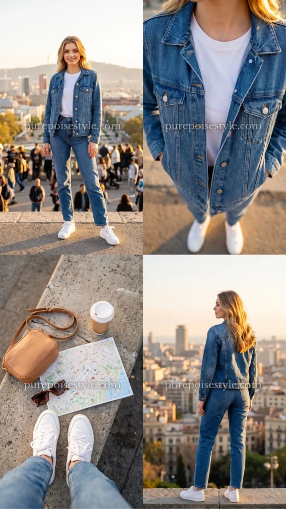 Tee with a Denim Jacket