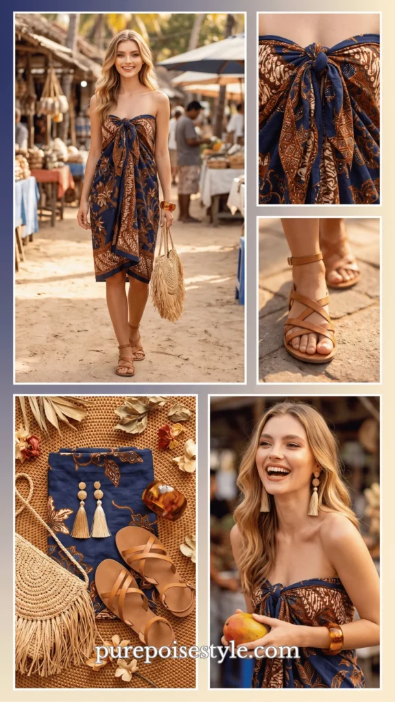 Versatile Beach Cover-Up in Vivid Batik
